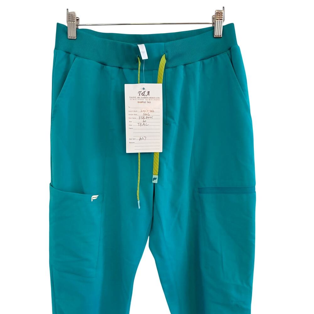 NWT Fabletics Scrub Jogger Pants Womens Medium Teal READ - Picture 2 of 8
